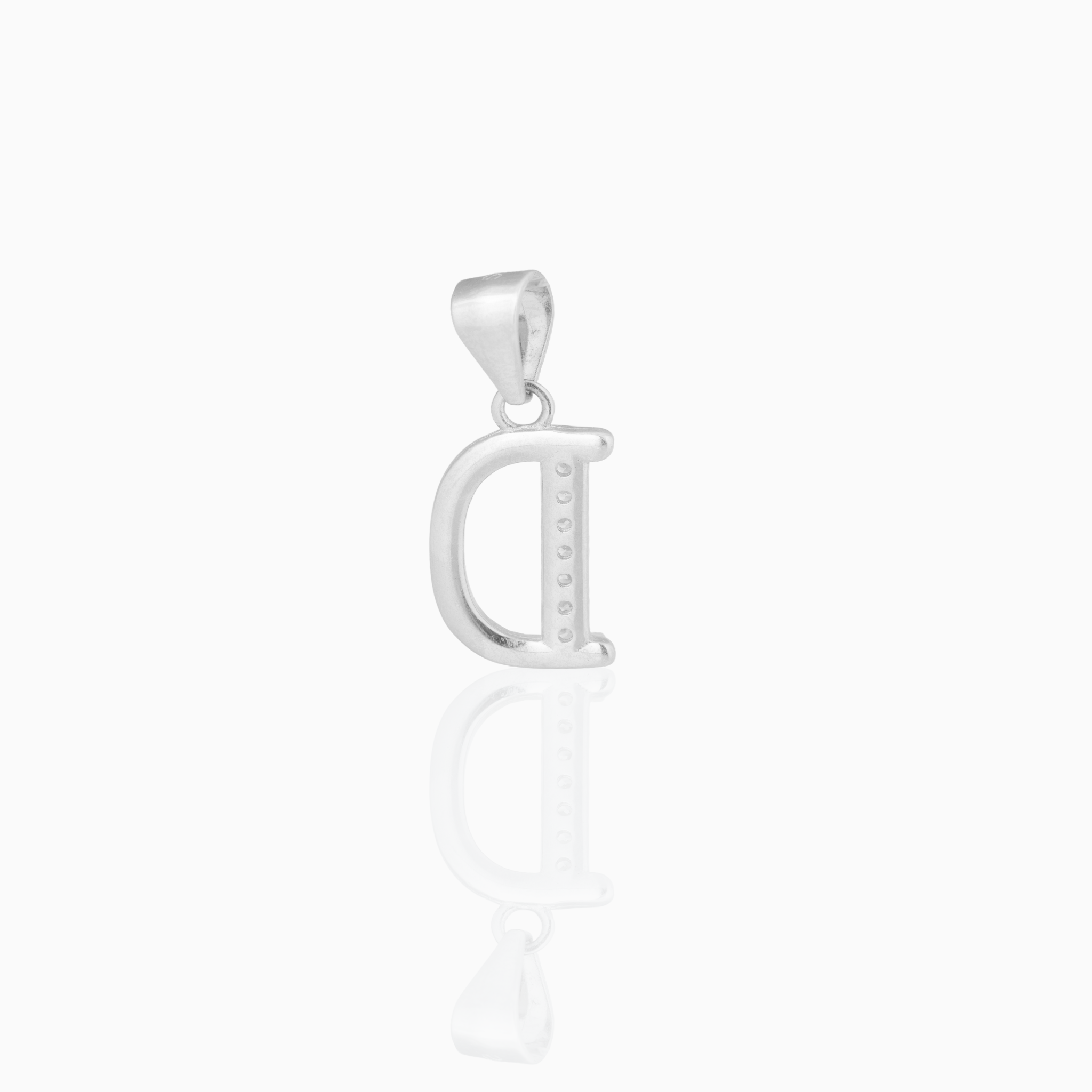 Silver Initial “D” Pendant