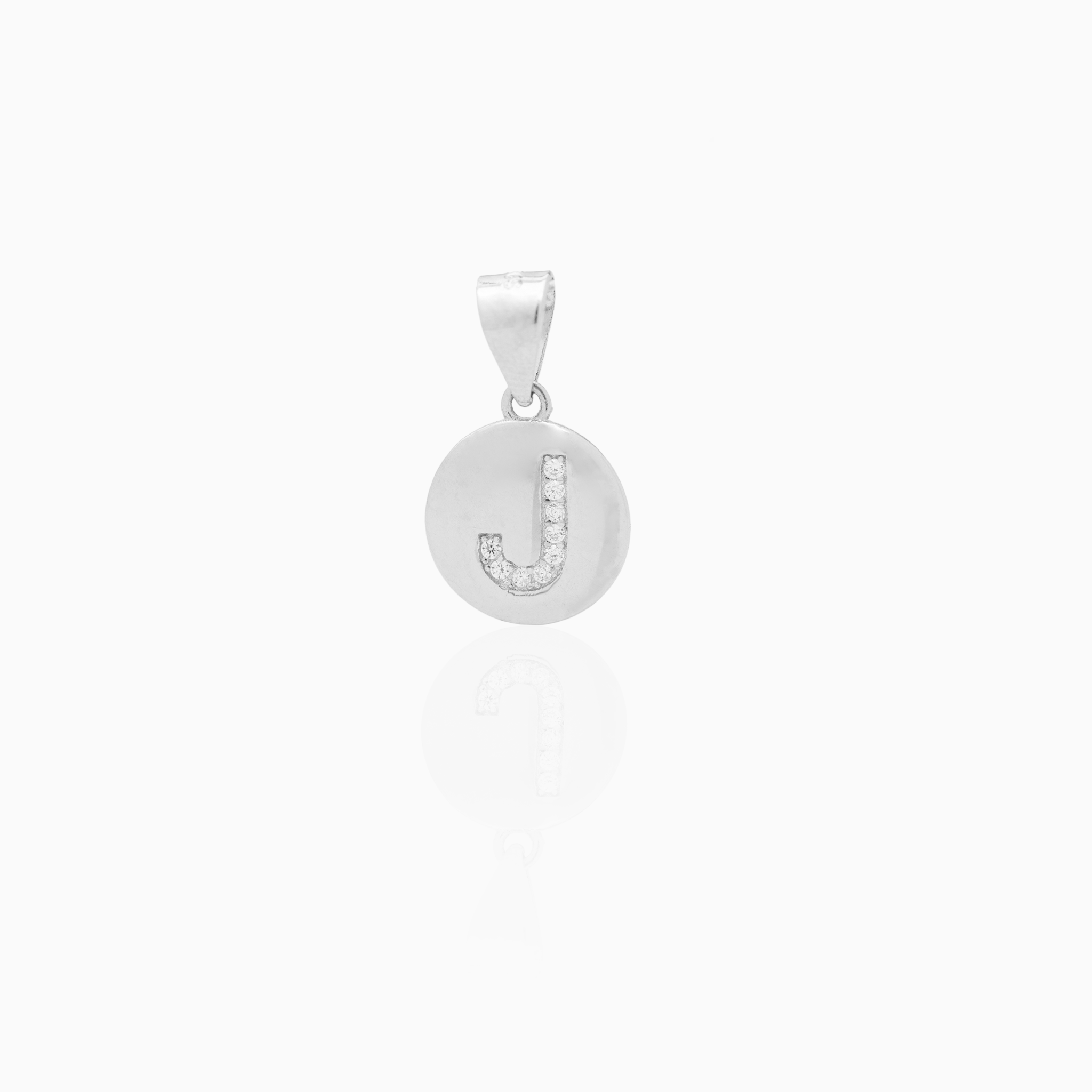 Silver Alphabet Pendant – Letter “J”