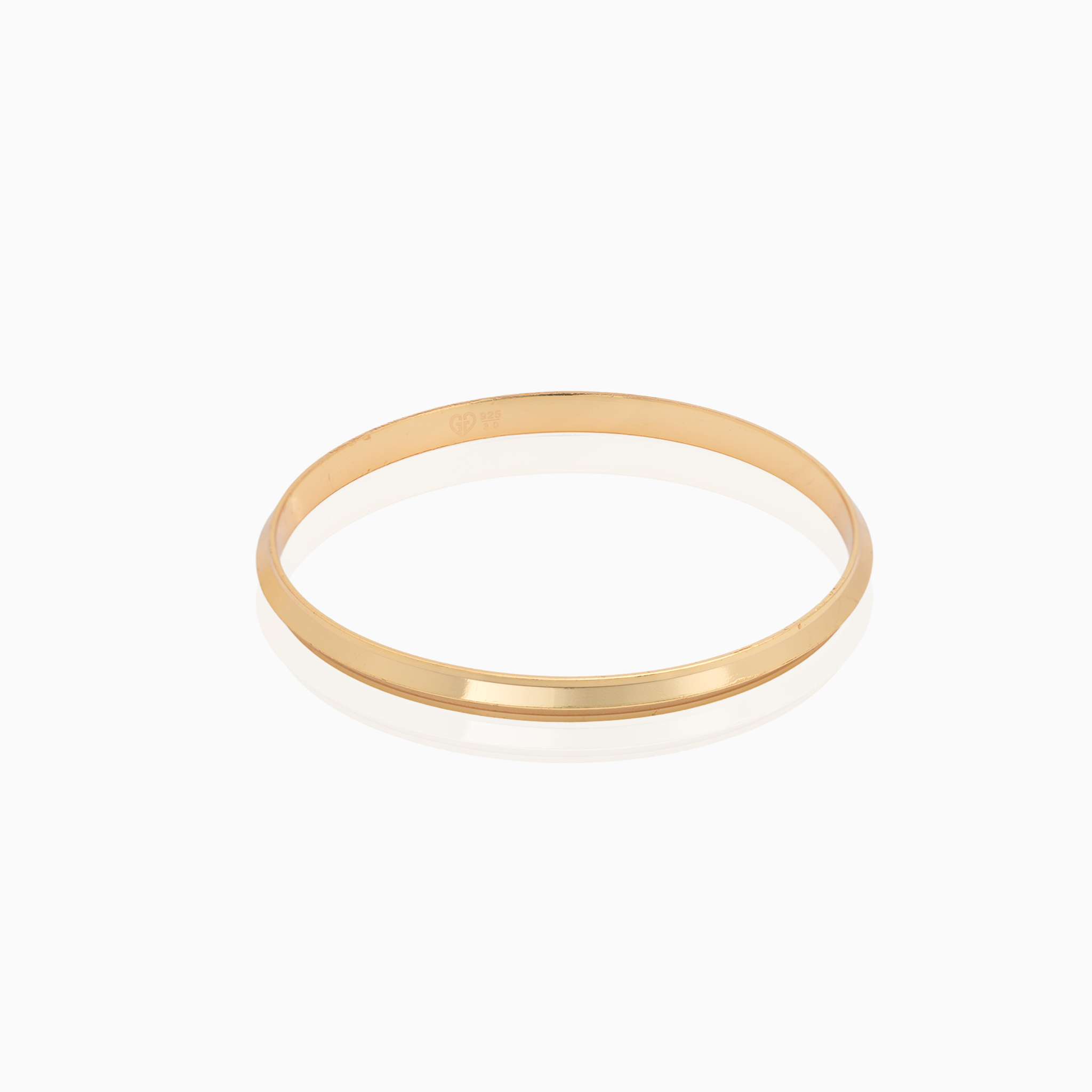 Gold-Plated Silver Mirror Finish Kada