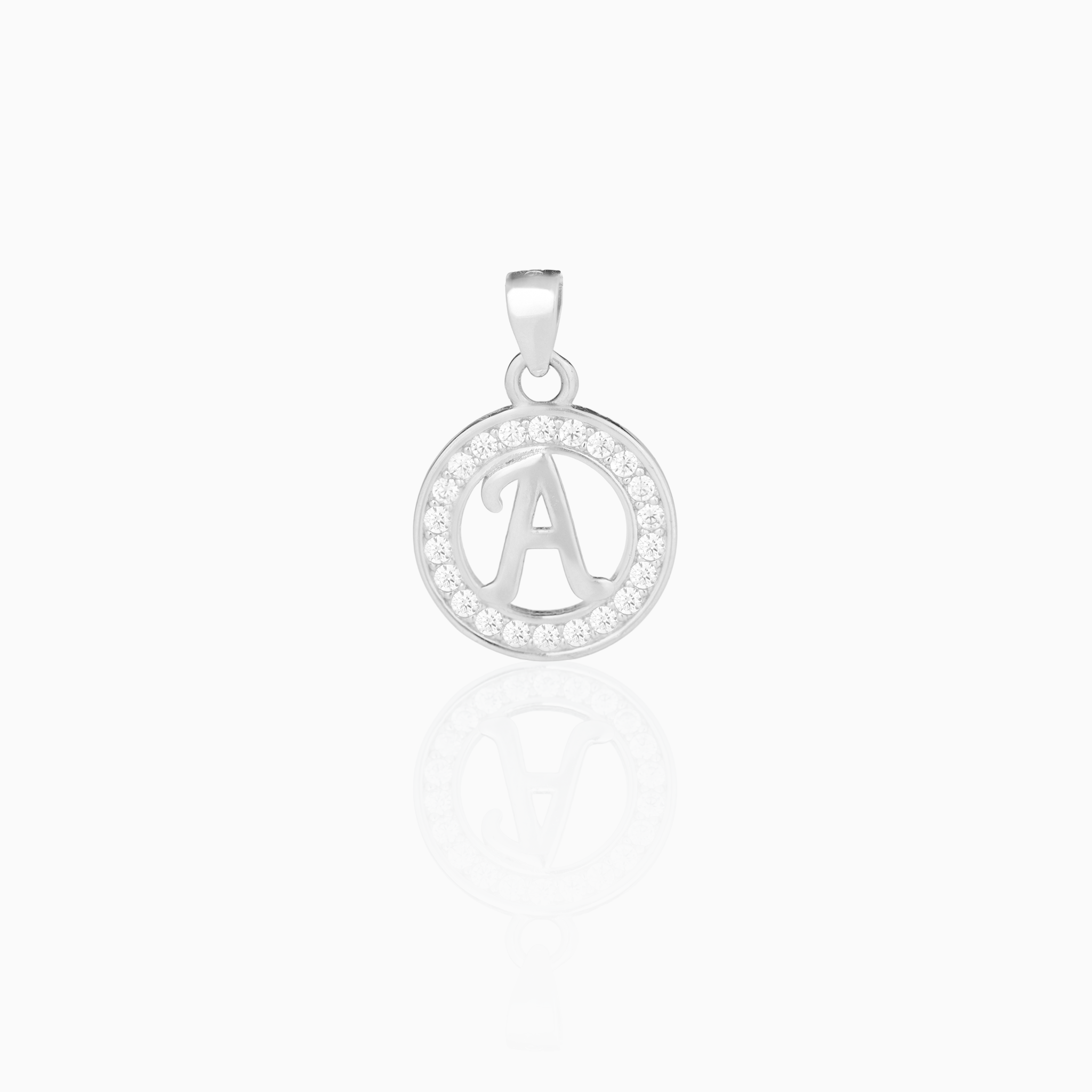 Silver Initial “A” Pendant