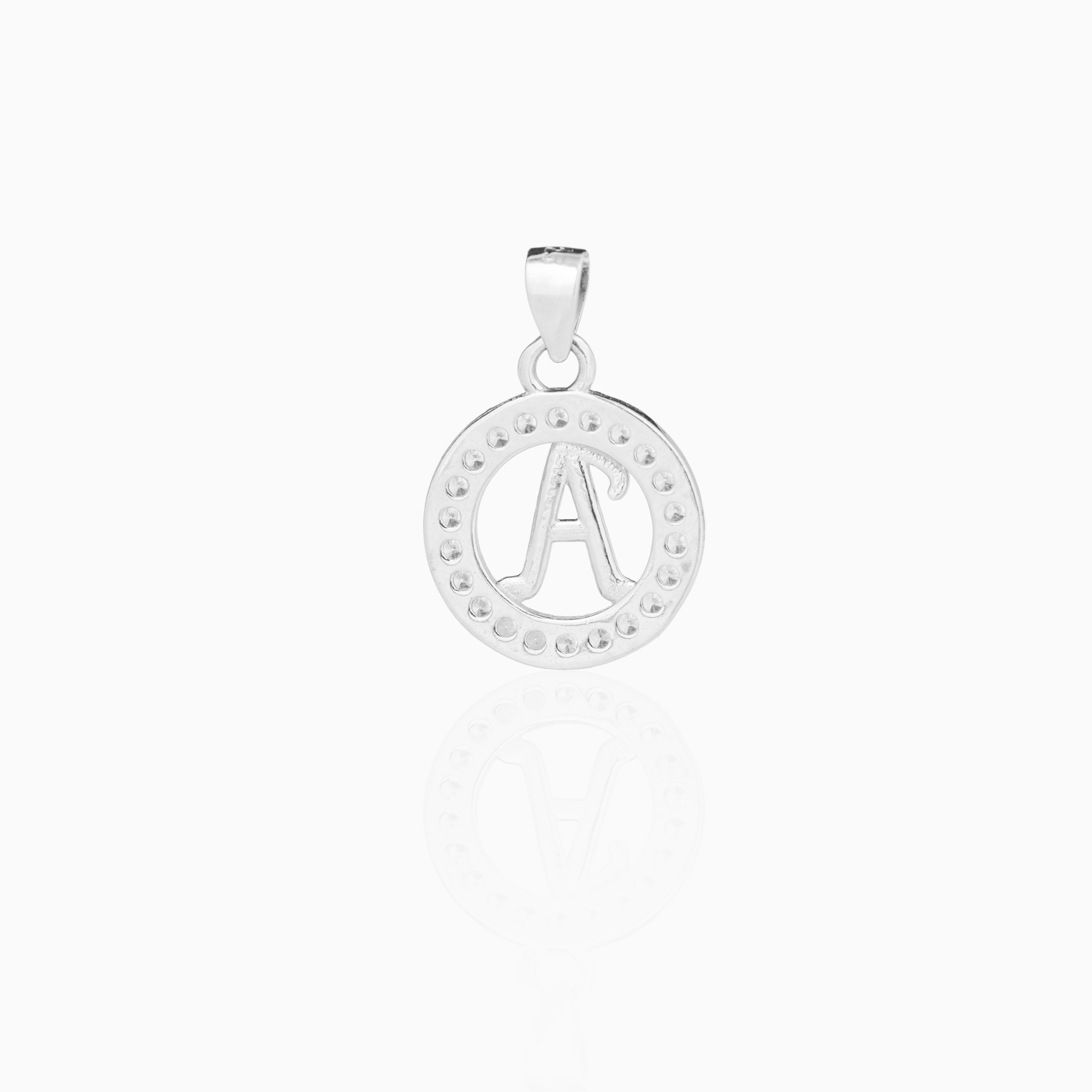 Silver Initial “A” Pendant