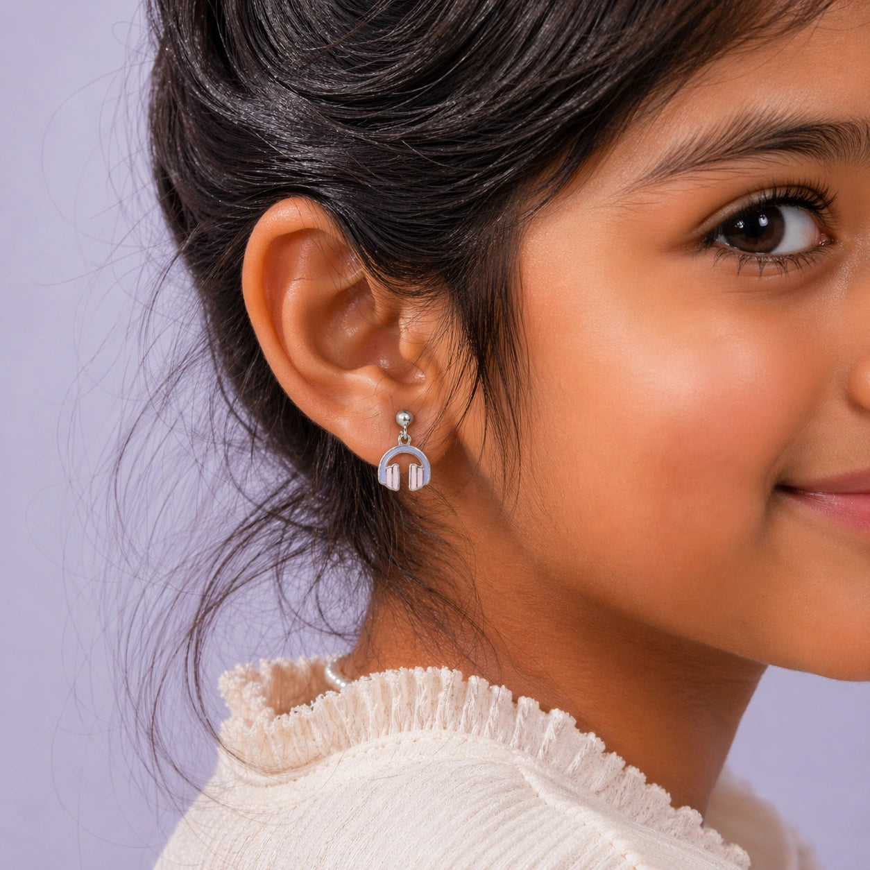 92.5 Sterling Silver Headphone Stud Ishna