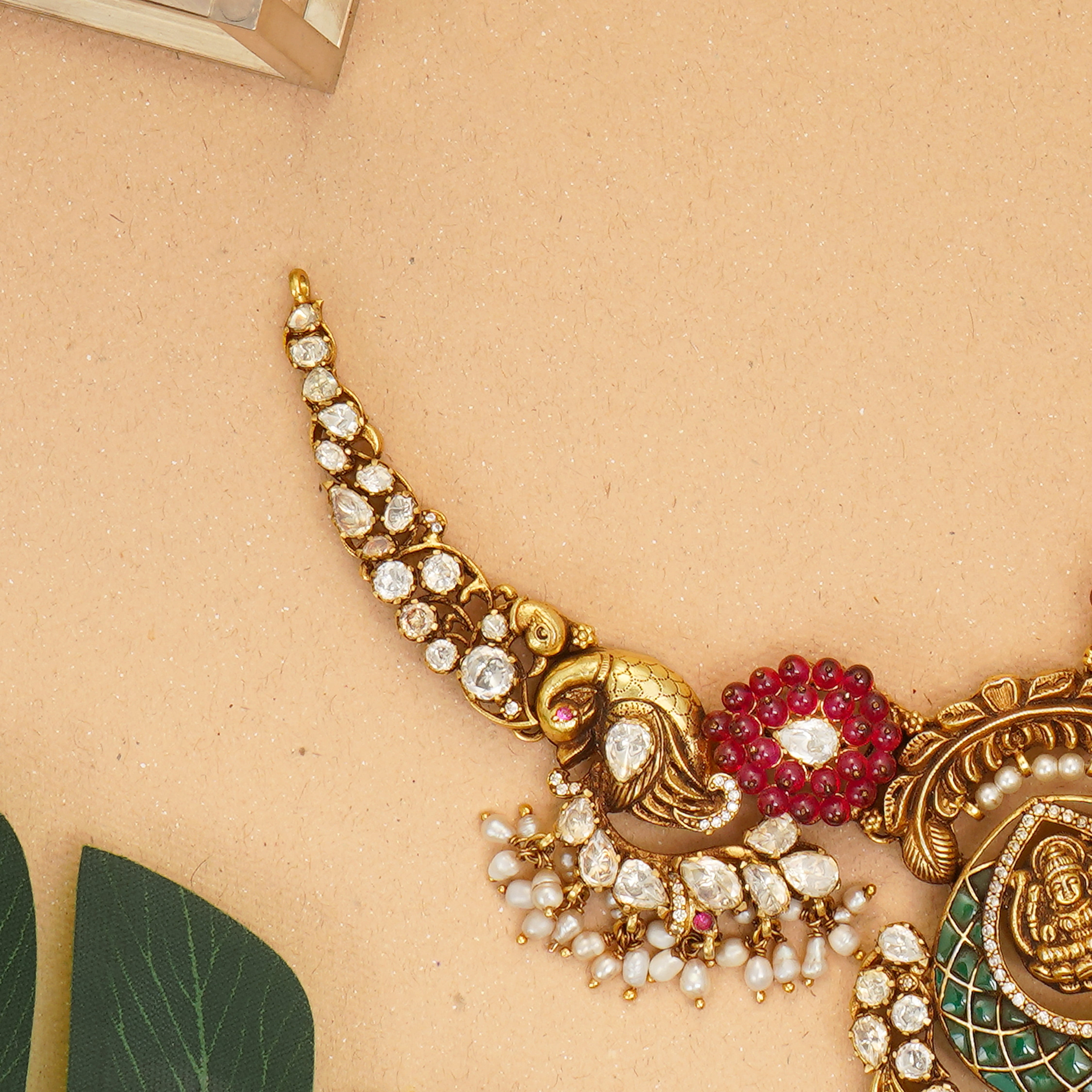 92.5 silver Lakshmi necklace