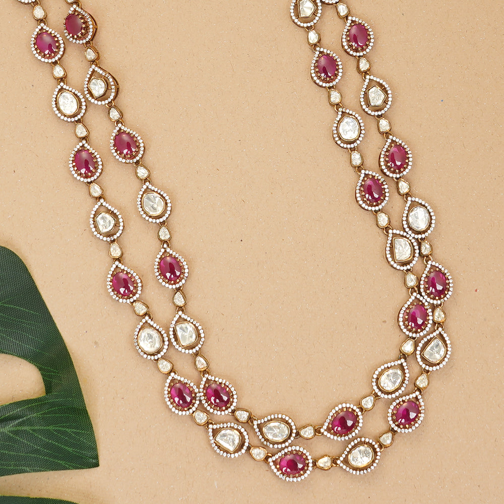 92.5 silver gold-plated bridal necklace