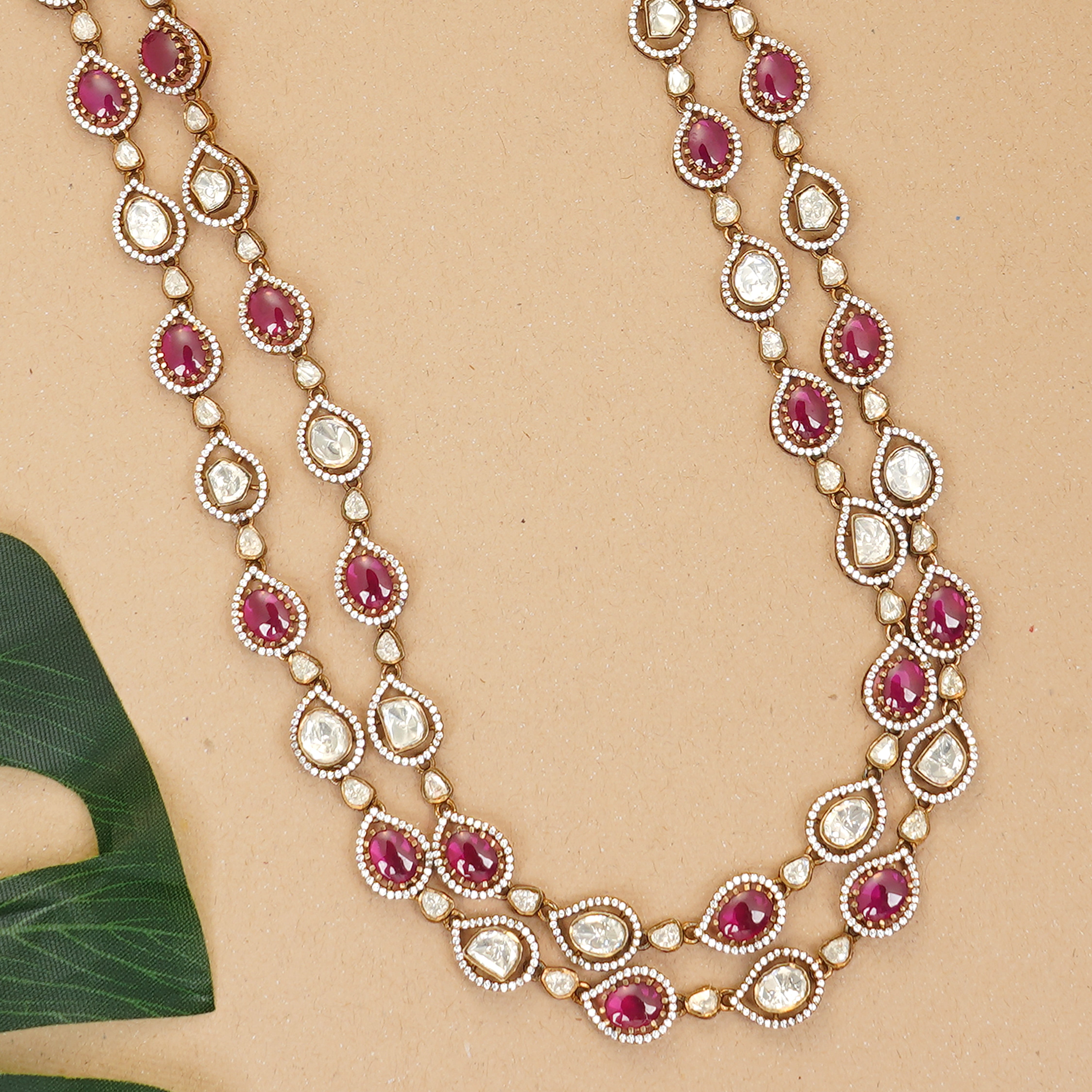 92.5 silver gold-plated bridal necklace