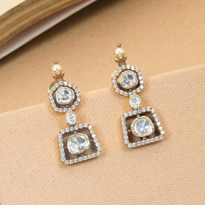 92.5 silver moissanite geometric studs