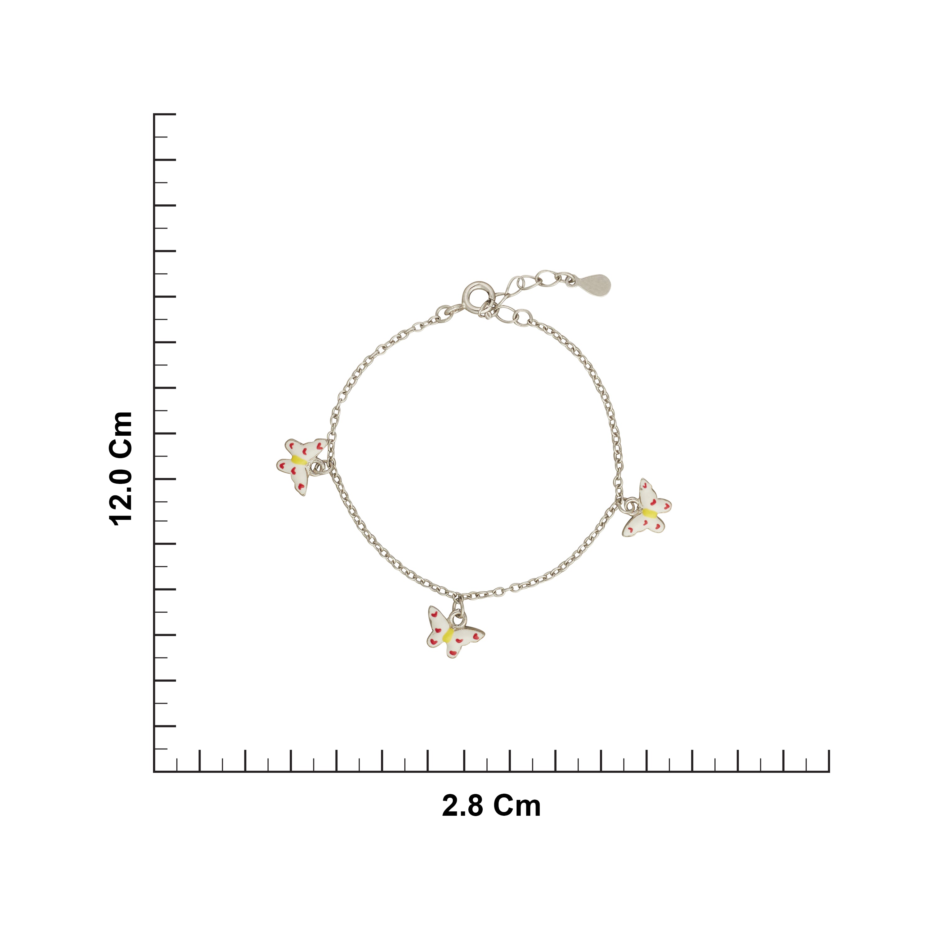 925 Silver Enamel Butterfly Bracelet Ishna