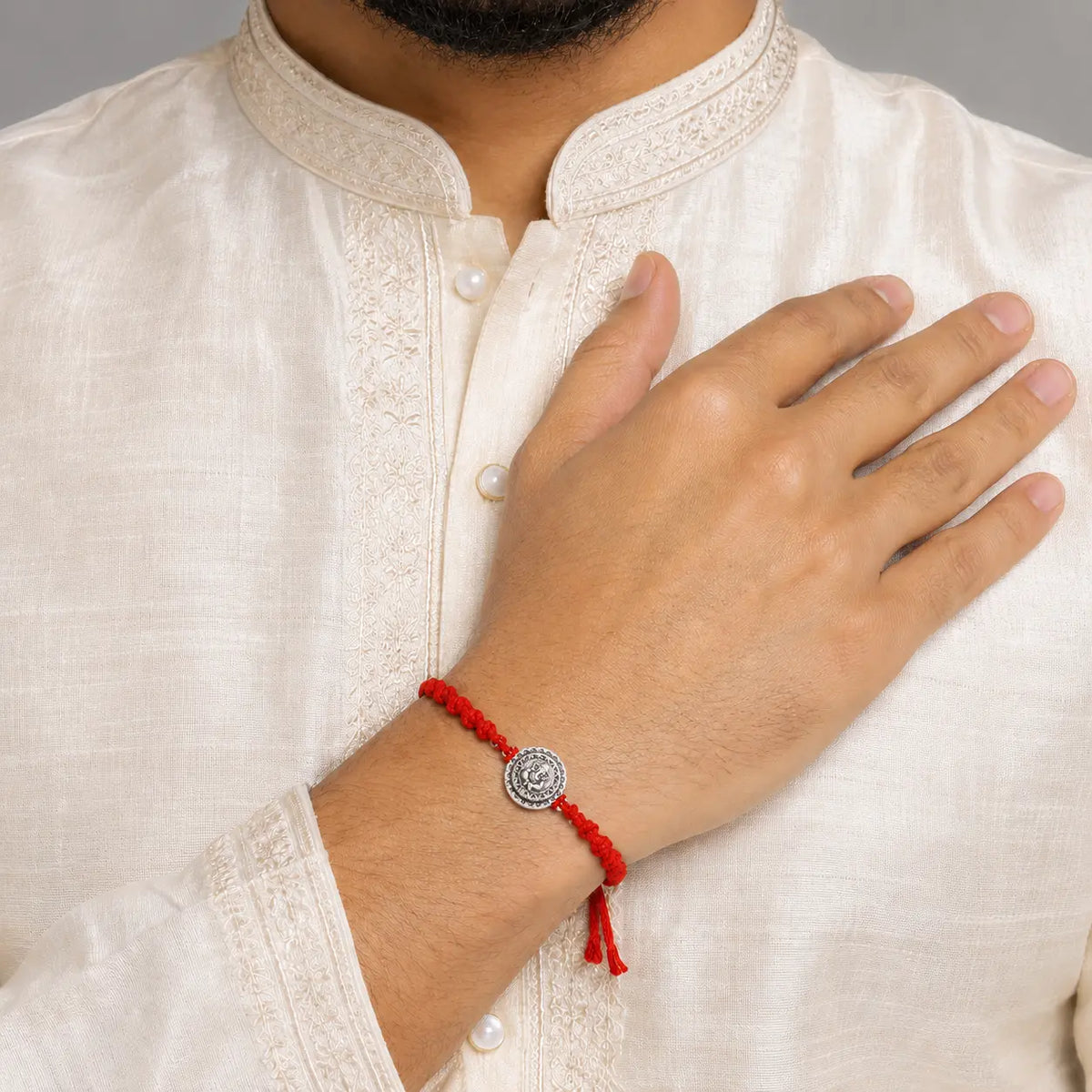 925 Silver Ganesh Rakhi