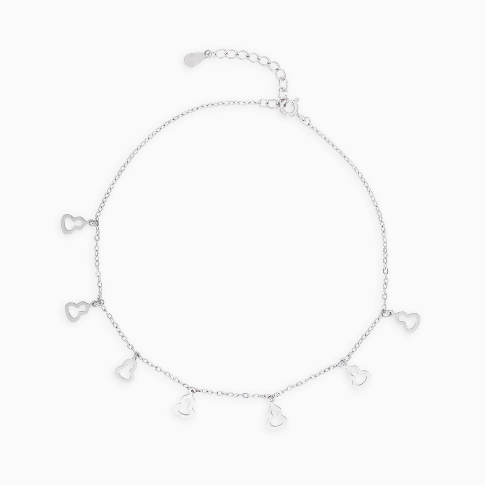 925 Silver Gourd Charm Anklet