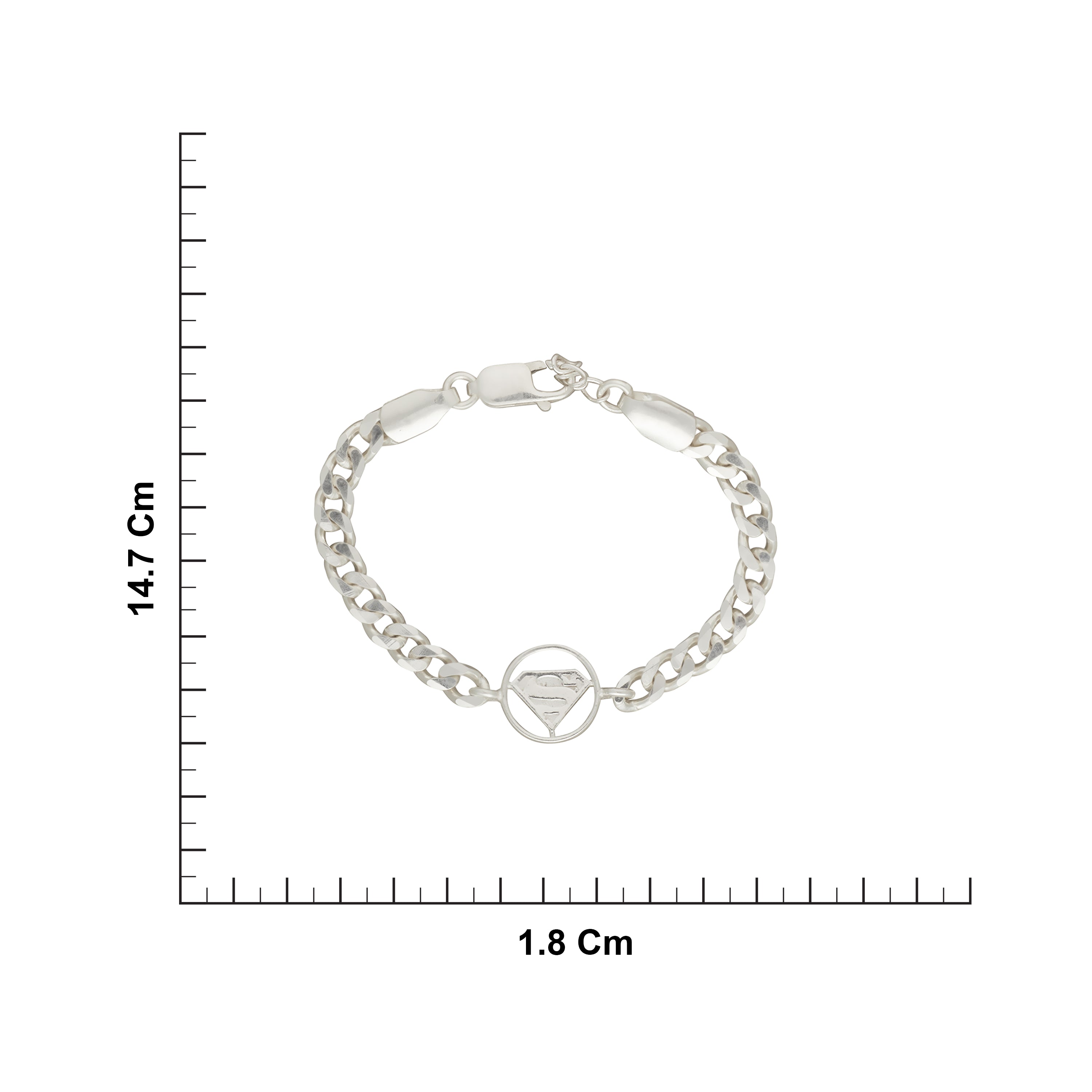 925 Silver Superman Bracelet Ishna