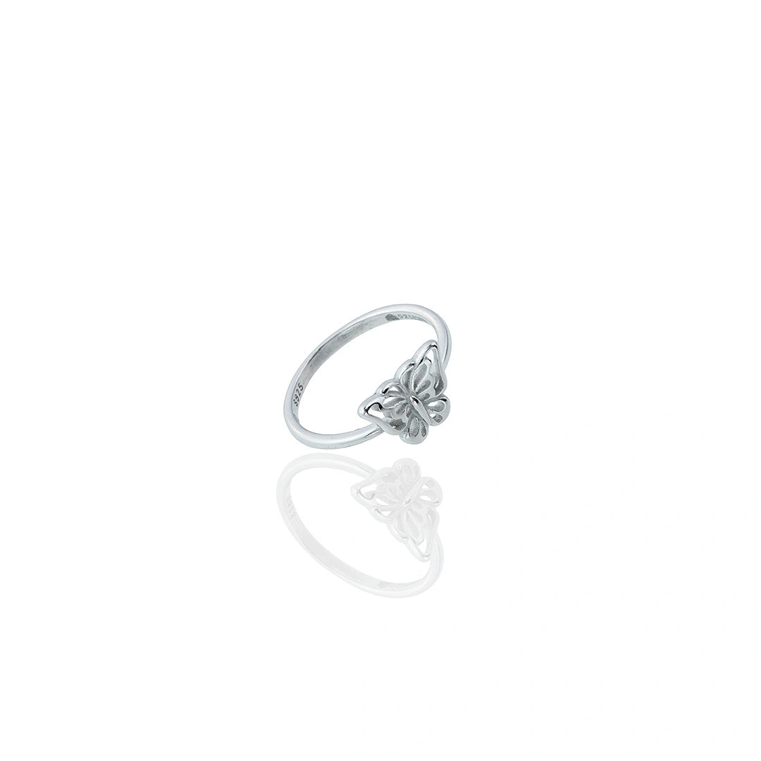 925 Sterling Silver Open Butterfly Ring Ishna