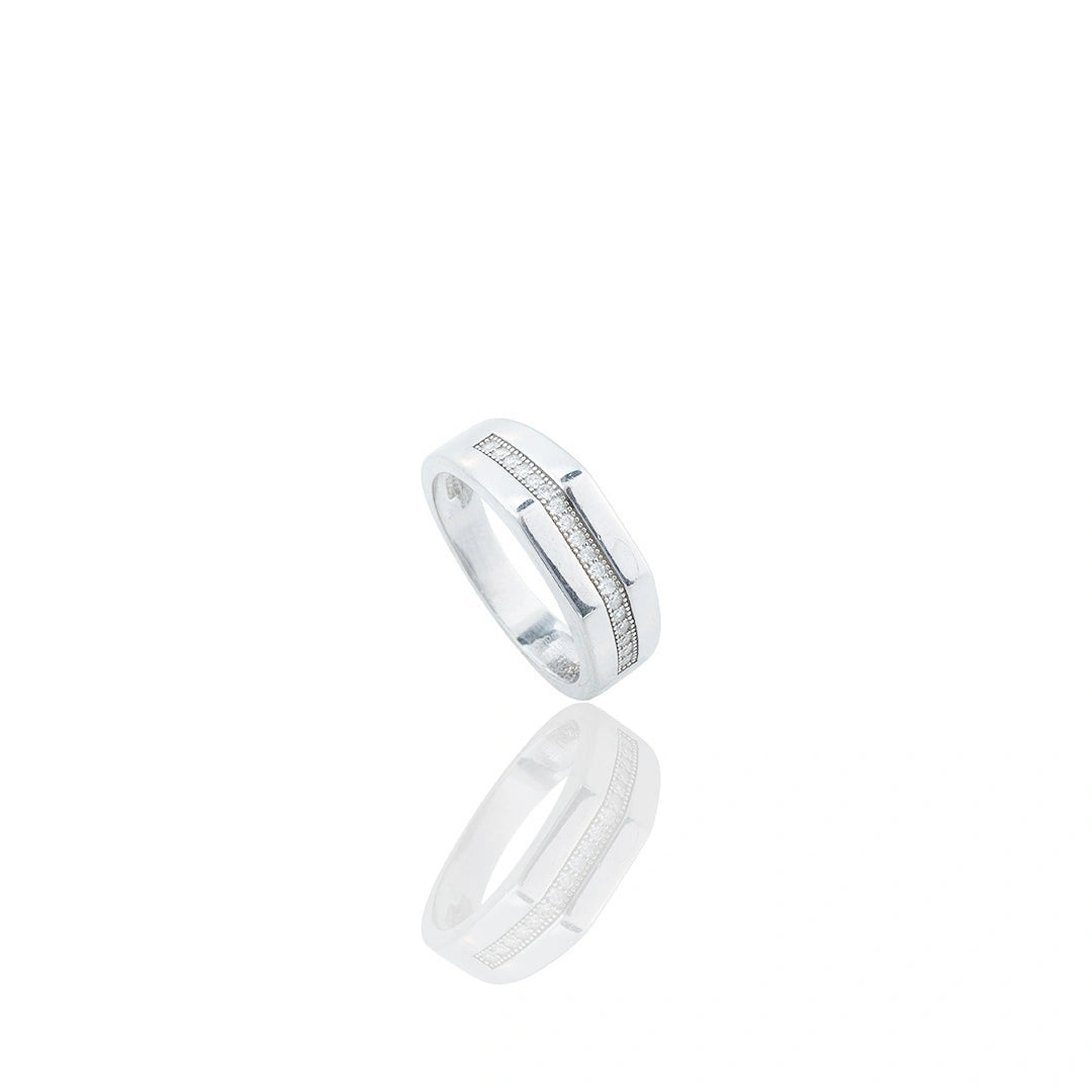 925 Sterling Silver Pave Ring Ishna
