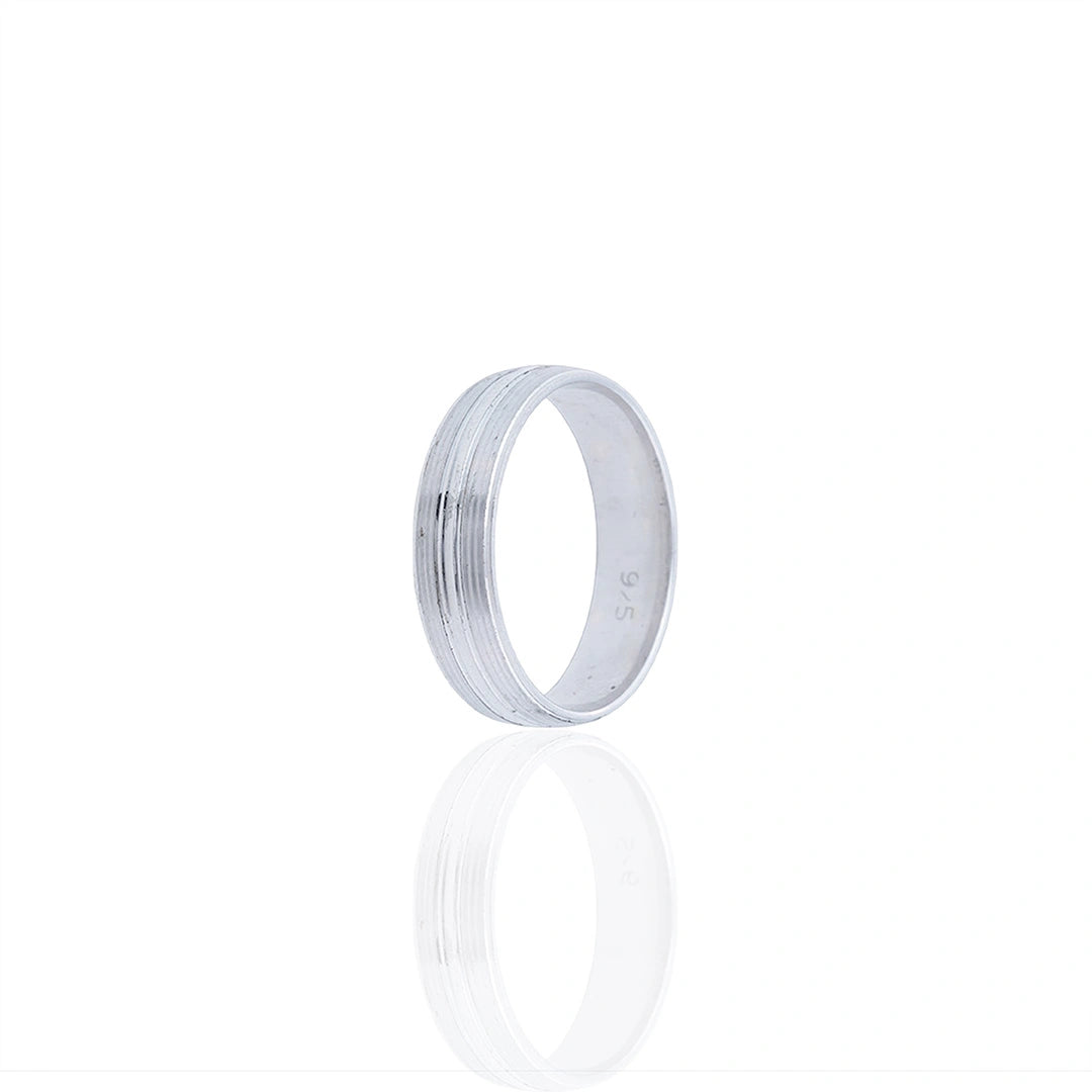 925 Sterling Silver Ring in Double Line Ishna