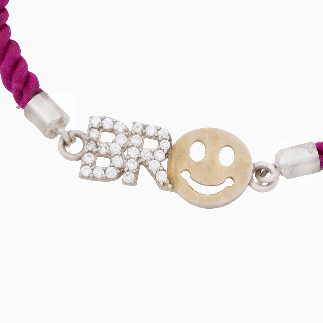 925 Sterling silver smiley bro rakhi Ishna