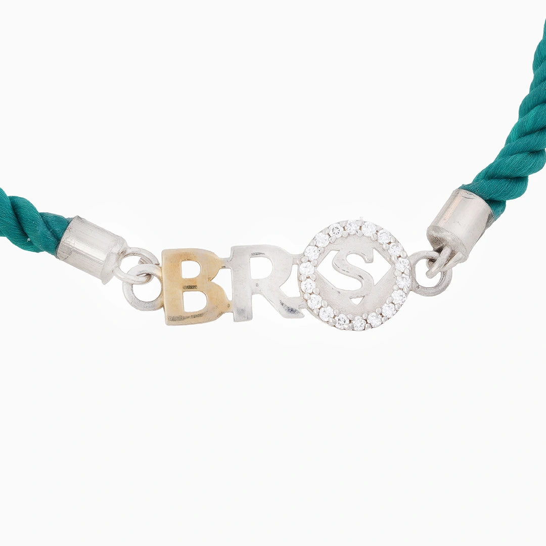 925 Sterling silver teal rakhi Ishna