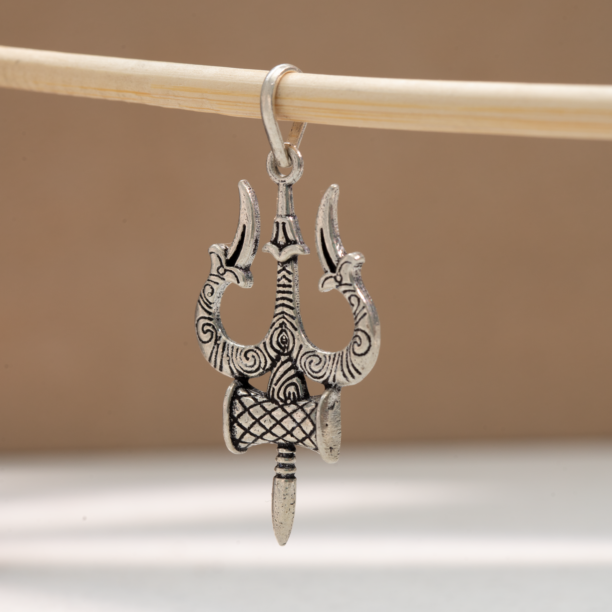 925 silver Trishul charm jewellery