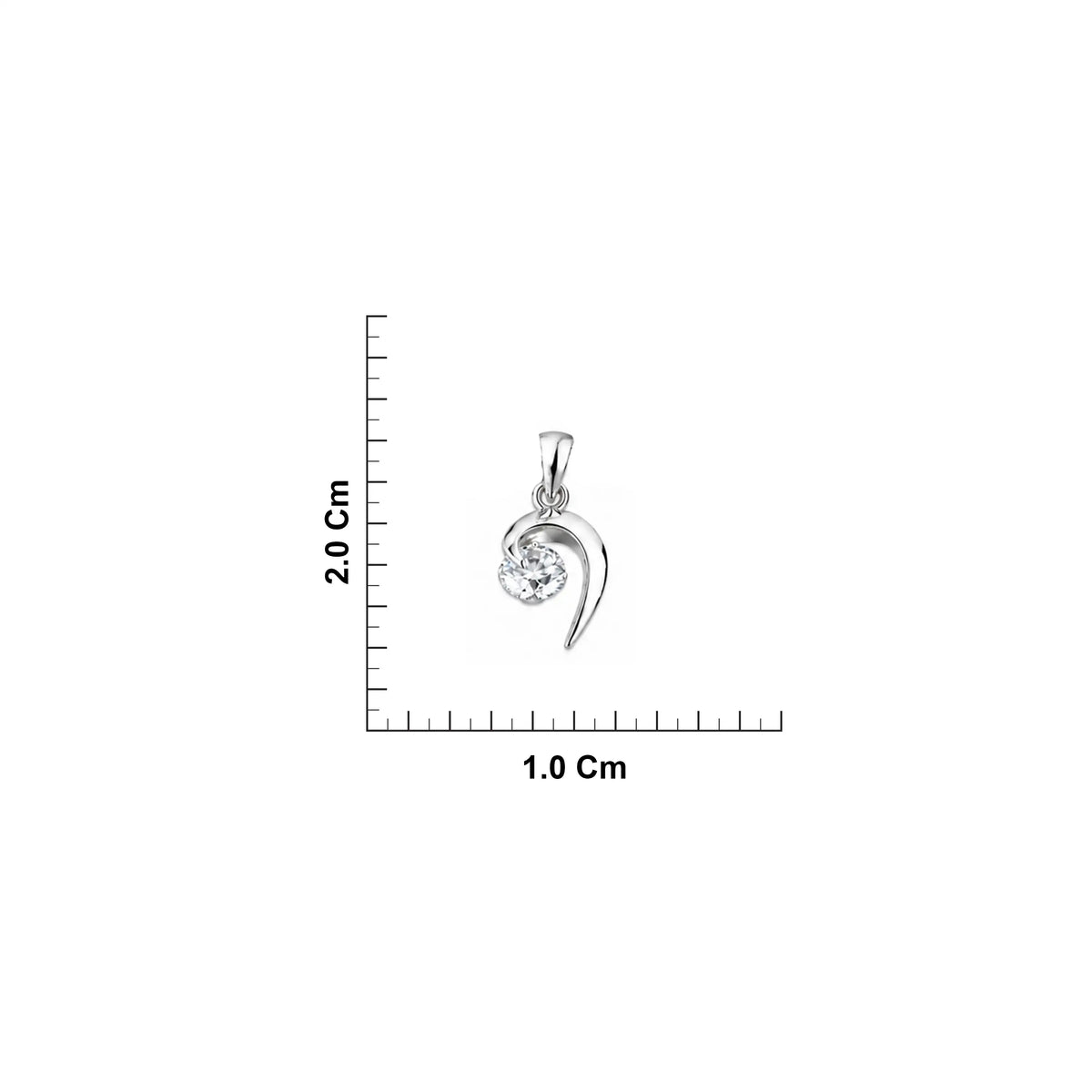 925 silver swirl pendant chain Ishna 