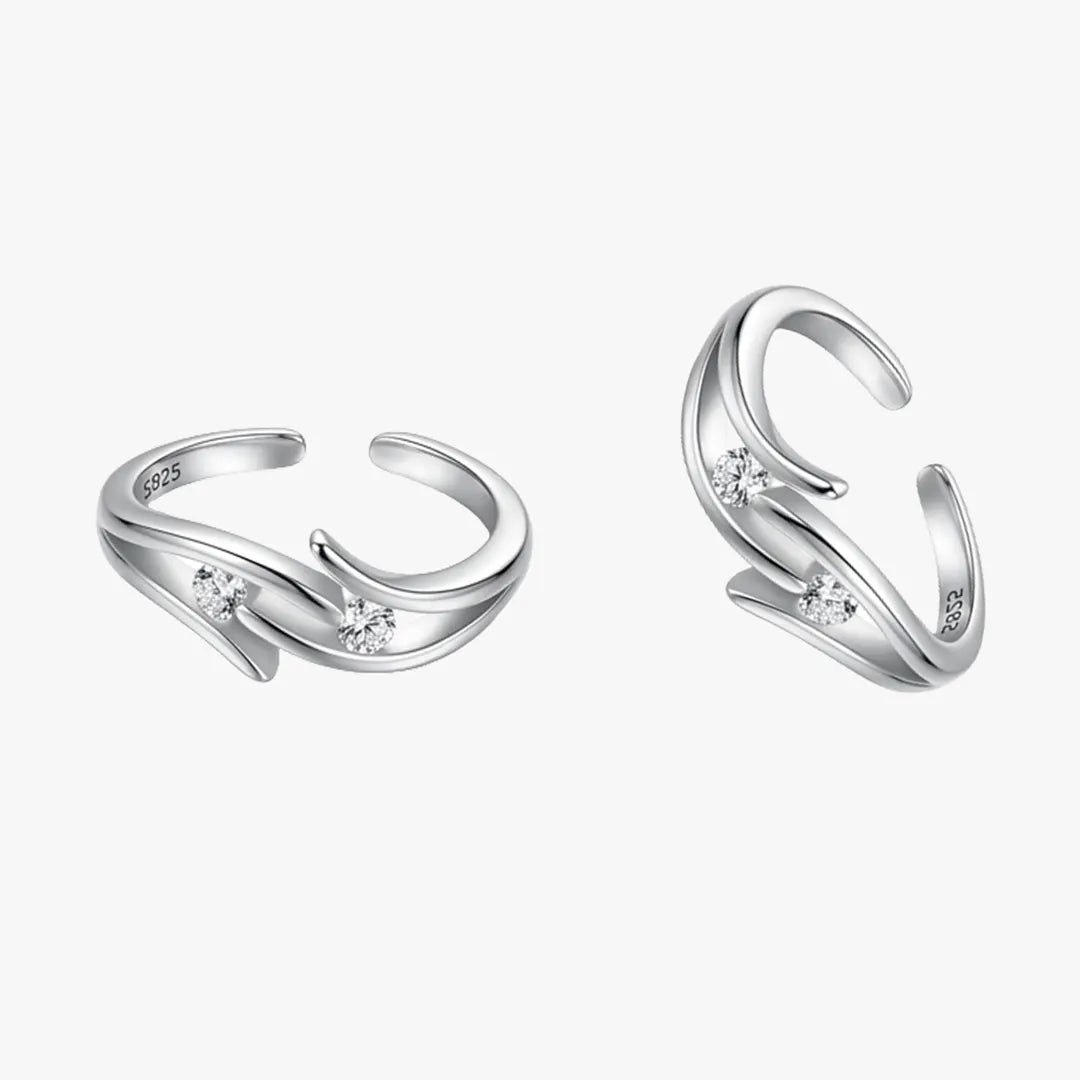 925 silver wave stone metti