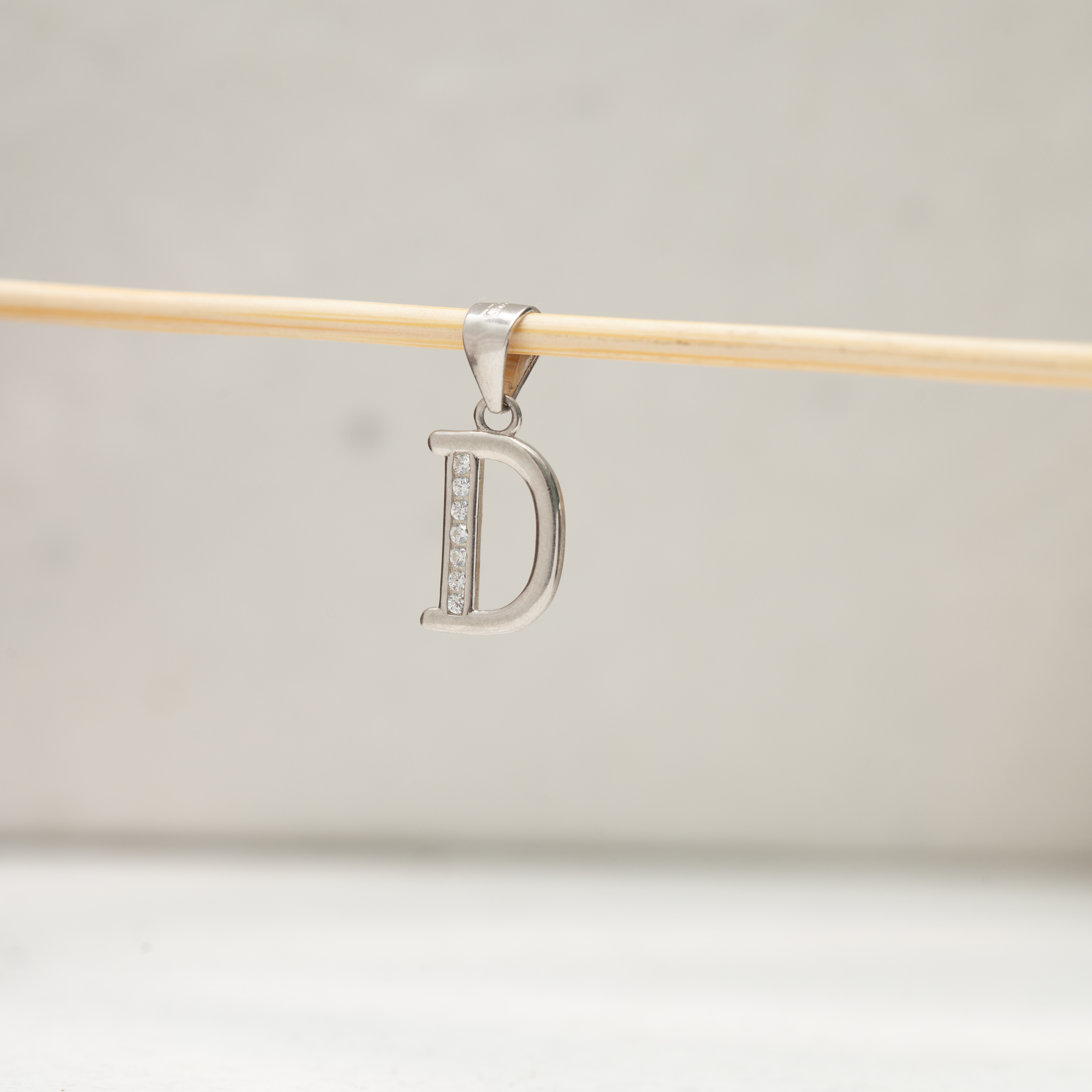 925 sterling silver D Pendant
