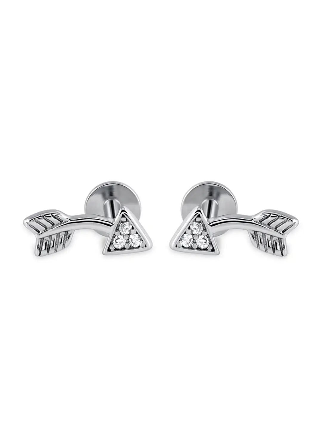 925 sterling silver arrow stud earrings