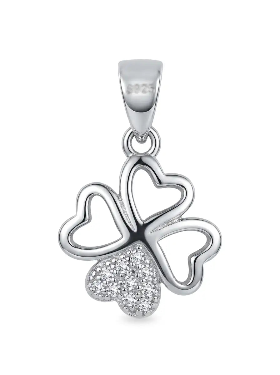 925 sterling silver clover pendant