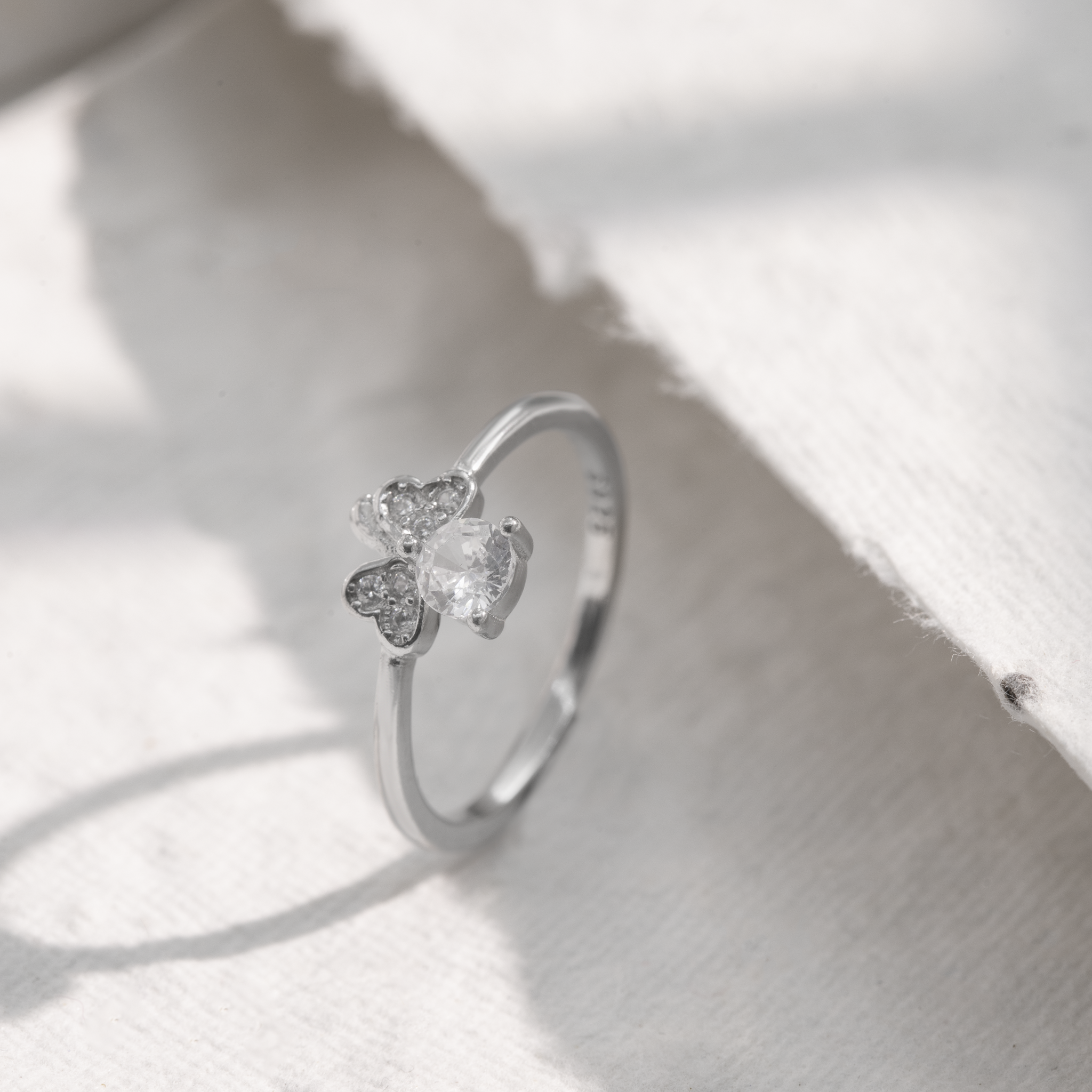 925 sterling silver clover ring