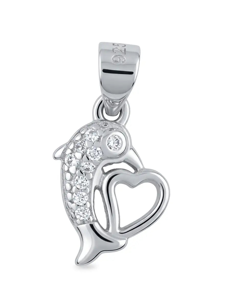 925 sterling silver dolphin pendant
