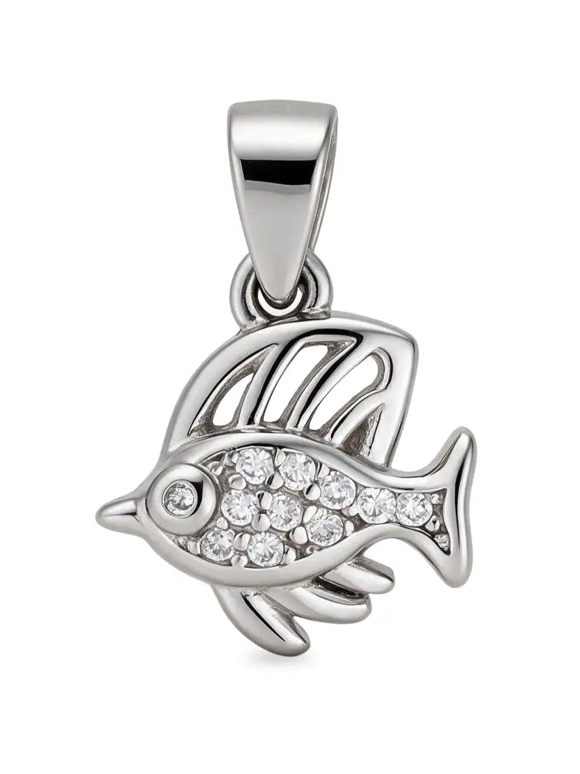 925 sterling silver fish pendant