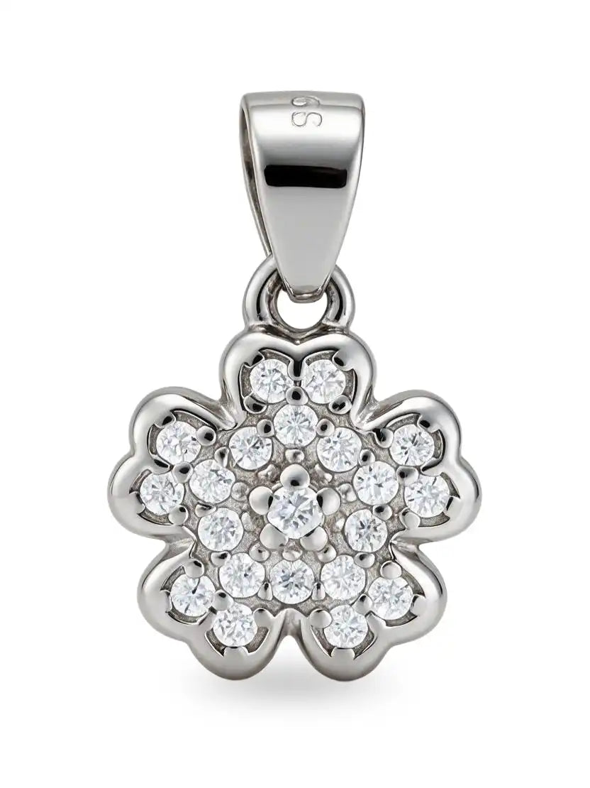 925 sterling silver floral pendant