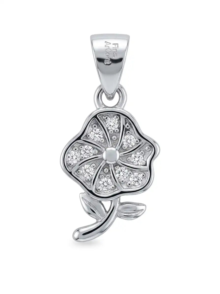925 sterling silver flower pendant