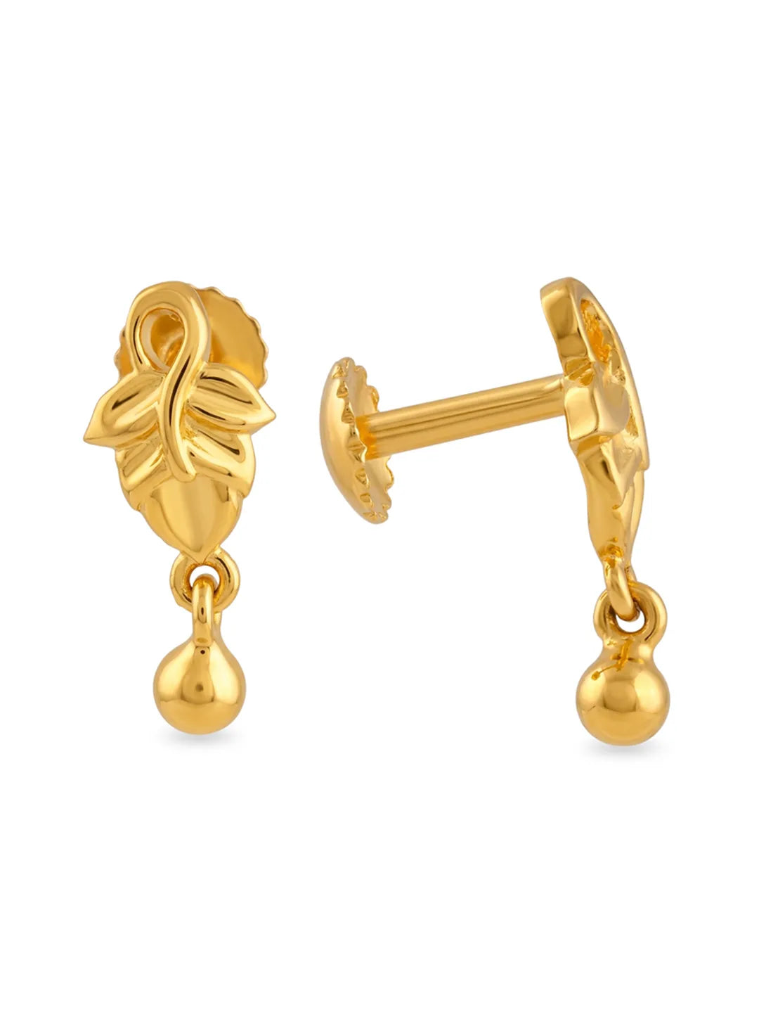 925 sterling silver gold plated botanical earrings