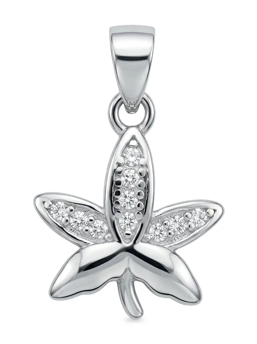 925 sterling silver maple leaf pendant
