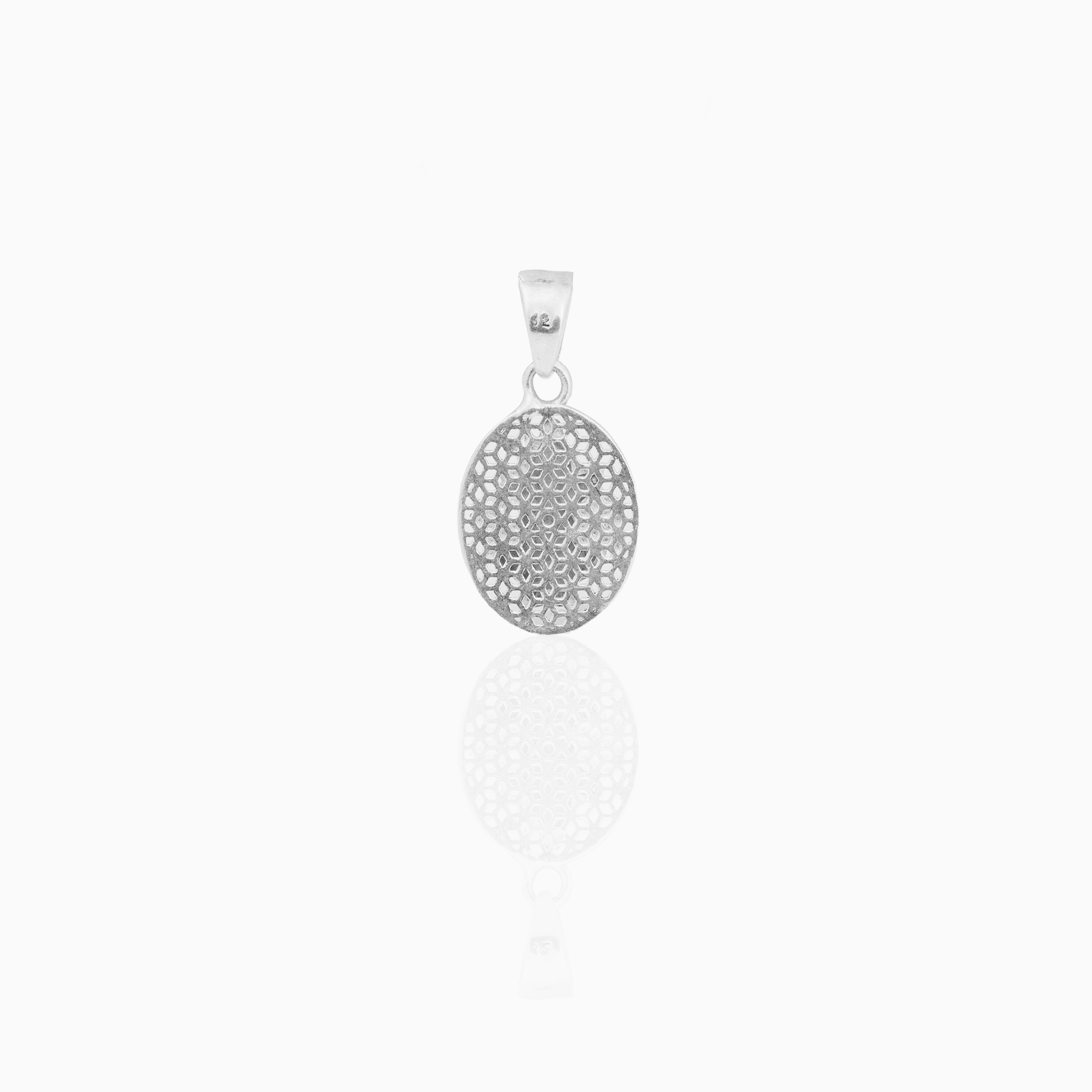 Oval-Shaped Ganesha Sterling Silver Pendant