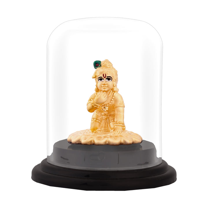 999 Silver 24KT Gold Plated Krishnar Idol for Pooja