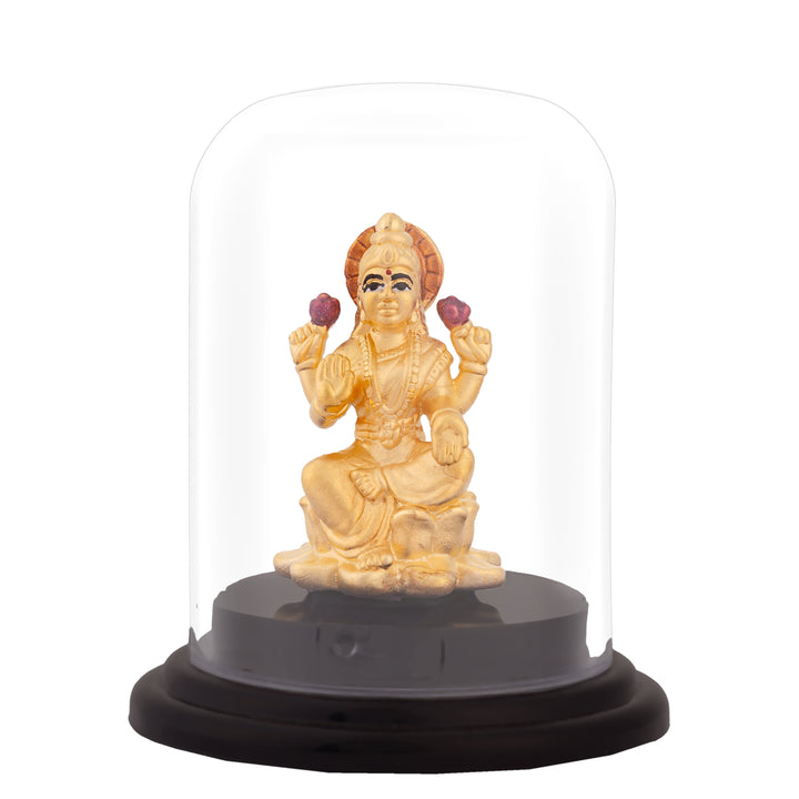 999 Silver 24KT Gold Plated Lakshmi Idol for Pooja