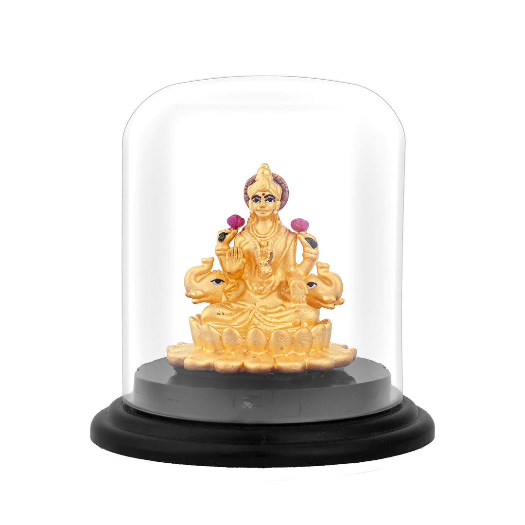 999 Silver Gajalakshmi Idol with Elephants for Pooja