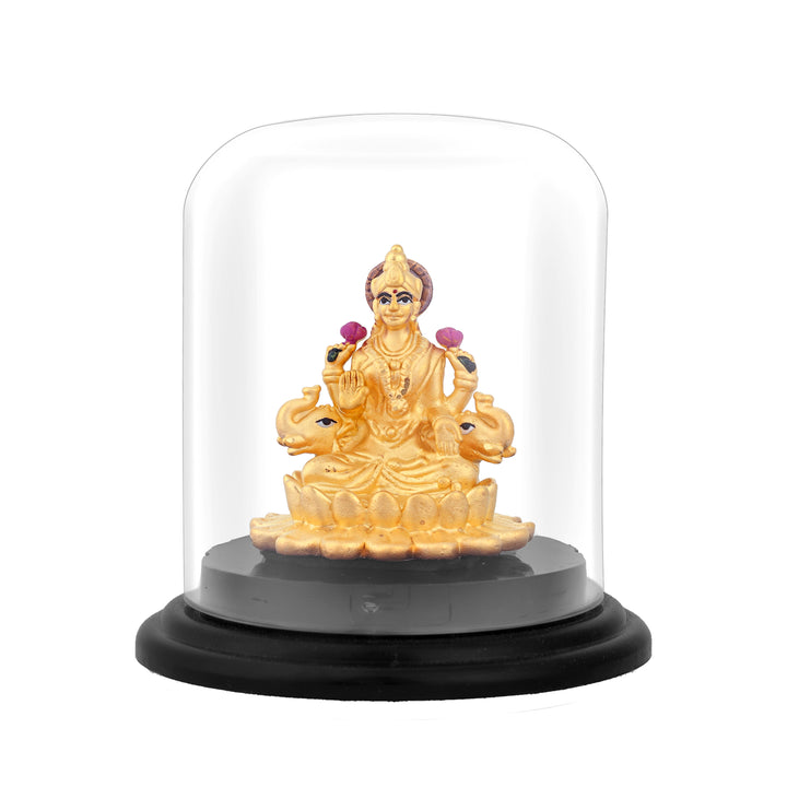 999 Silver Gajalakshmi Idol with Elephants for Pooja