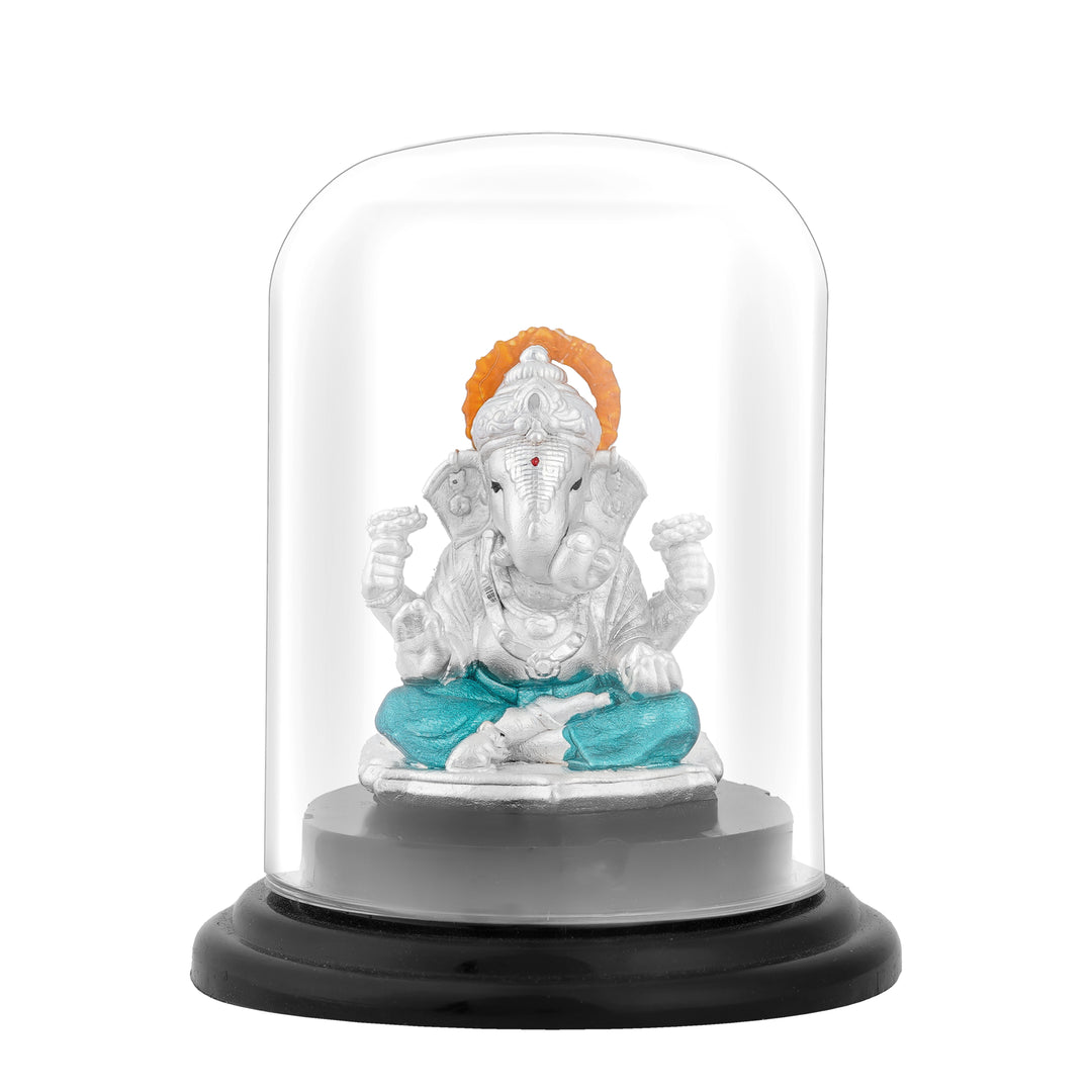 999 Silver Ganesh Idol for Pooja and Home Décor