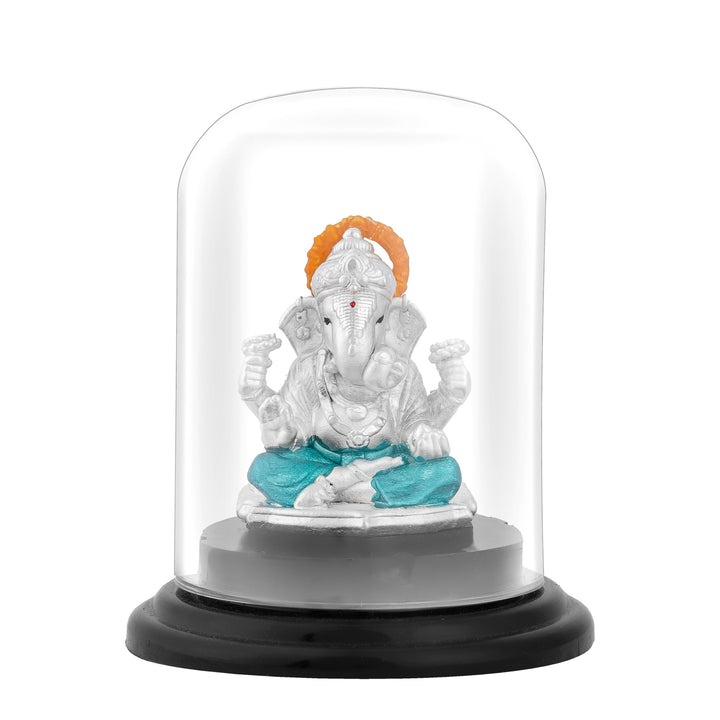 999 Silver Ganesh Idol for Pooja and Home Décor