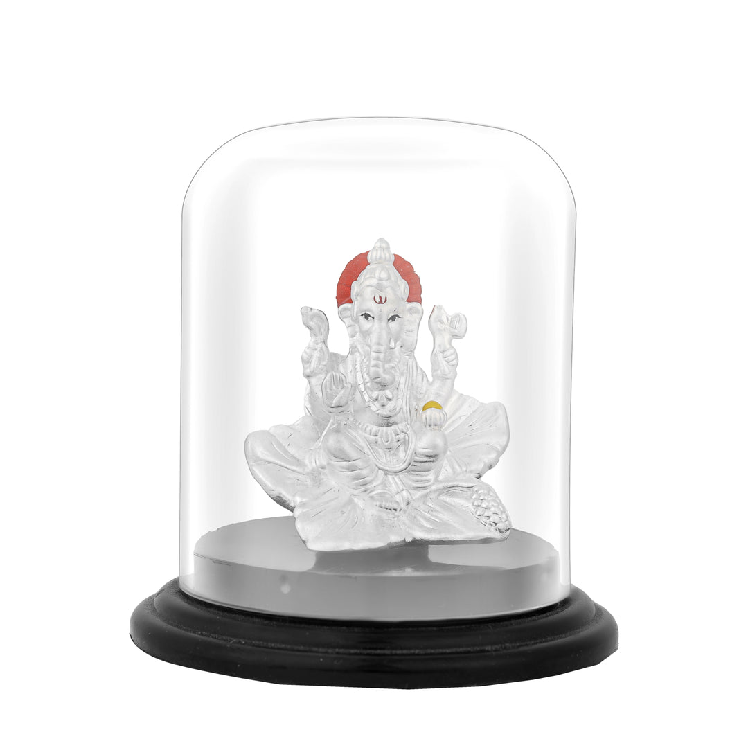 999 Silver Ganesh Idol for Pooja and Home Temple