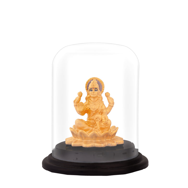 999 Silver Gold-Plated Lakshmi Idol for Wealth and Prosperity