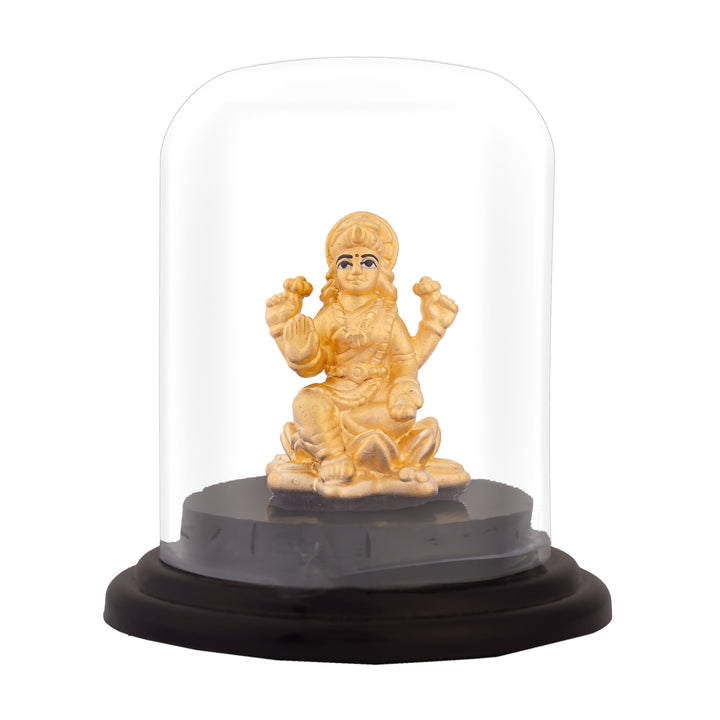 999 Silver Lakshmi Idol with 24KT Gold Plating