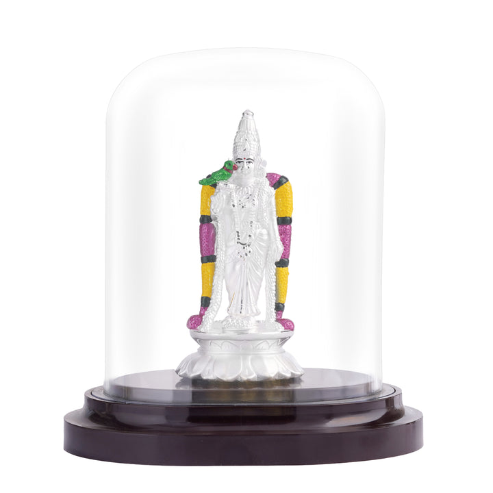 999 Silver Meenakshi Idol with Dome