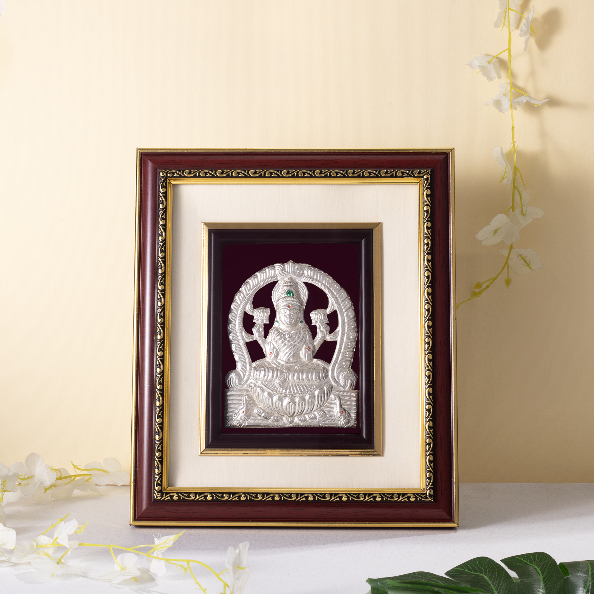 999 silver Lakshmi photo frame