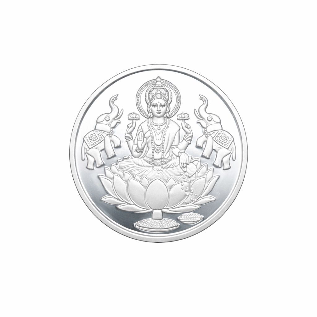 999 silver coin with Lakshimi symbol for pooja and gifting
