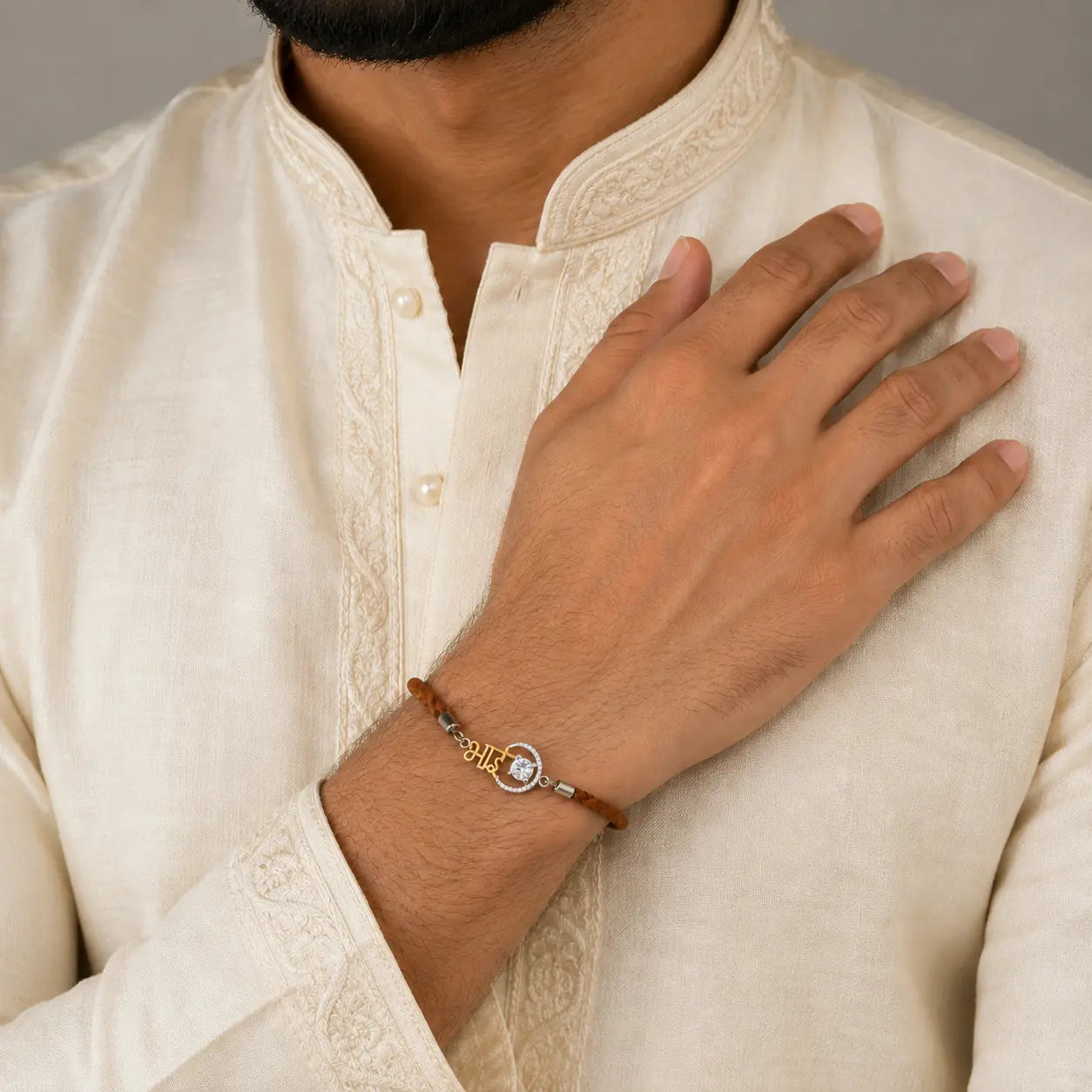 Adjustable 925 Silver Swag Bro Rakhi