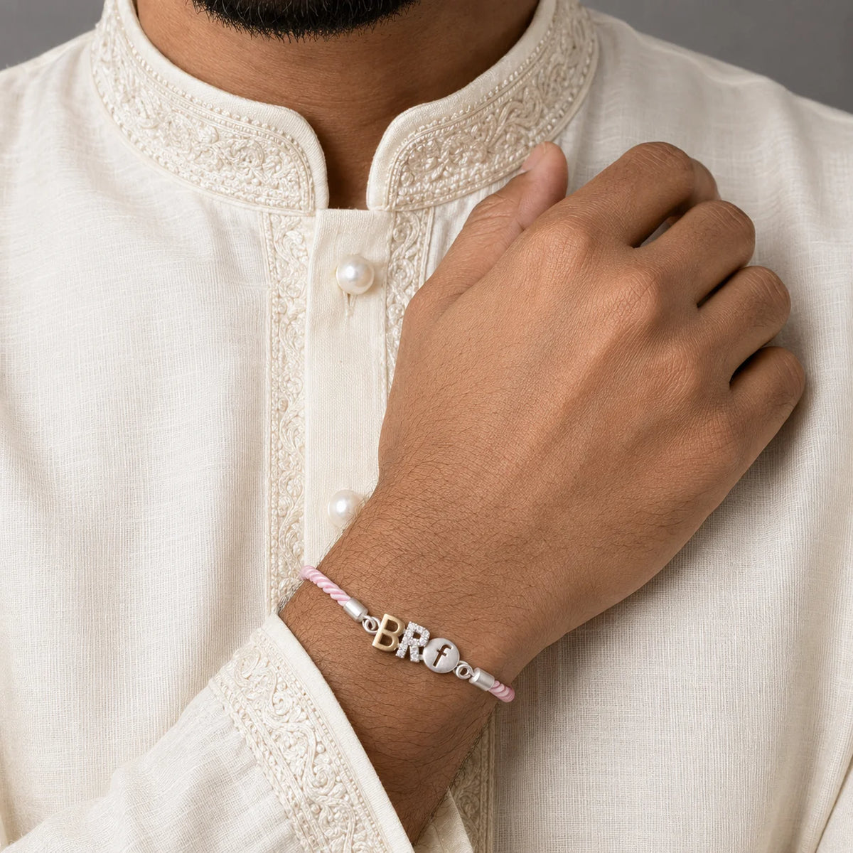 Adjustable  BRO Rakhi 925 Silver