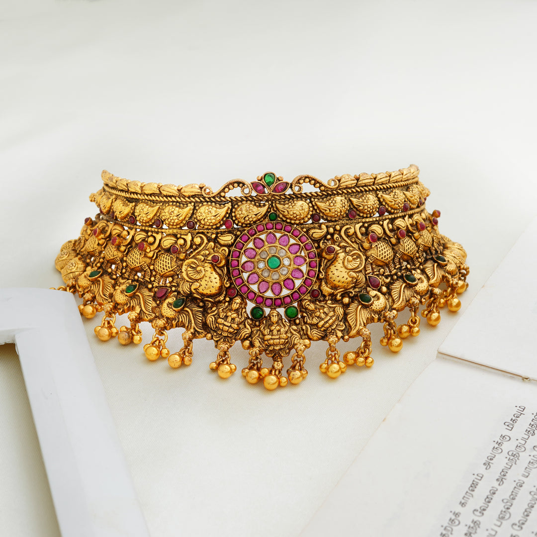 Annam and Lakshmi Temple Necklace