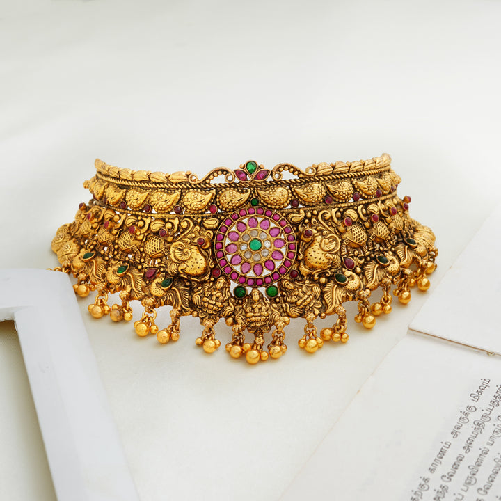 Annam and Lakshmi Temple Necklace