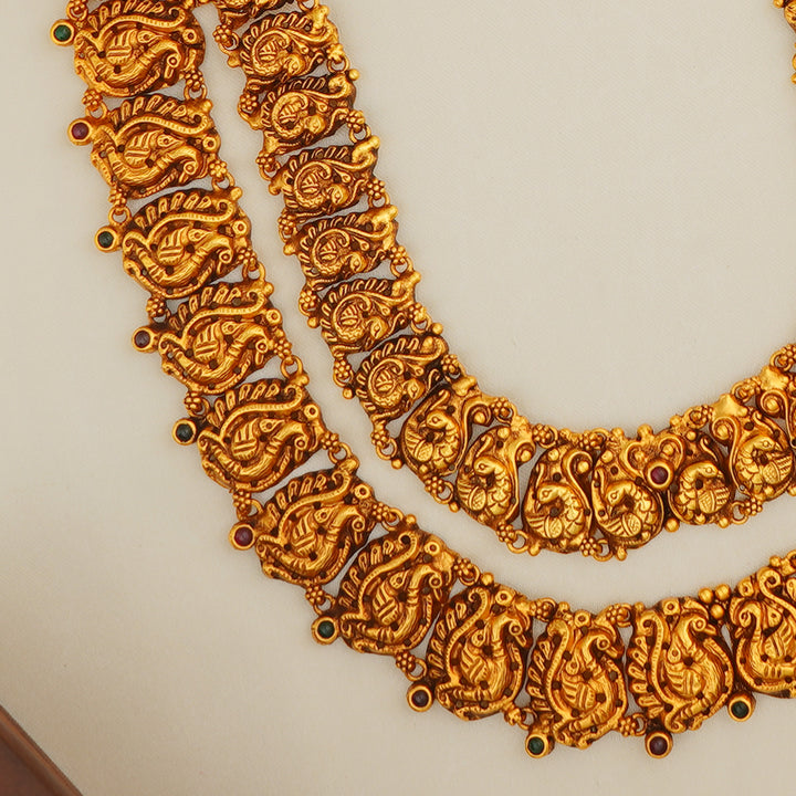 Annam temple jewellery in silver with gold finish